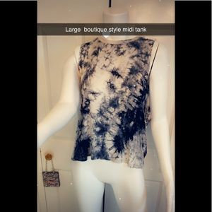 Tie dye crop with lace up corset back